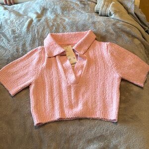 Urban Outfitters / Cropped T-Shirt Sweater / Size M